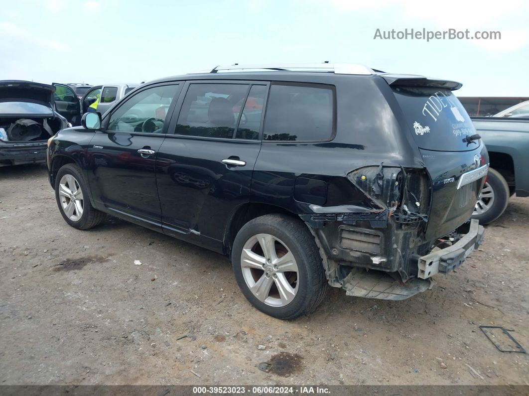 2008 Toyota Highlander Limited Black vin: JTEES42A582001945