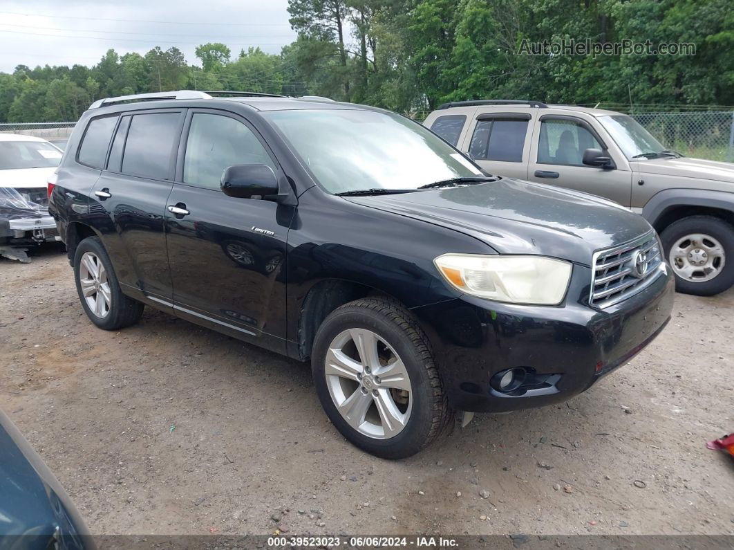 2008 Toyota Highlander Limited Black vin: JTEES42A582001945