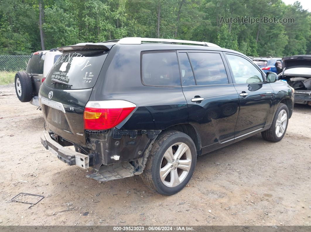 2008 Toyota Highlander Limited Black vin: JTEES42A582001945