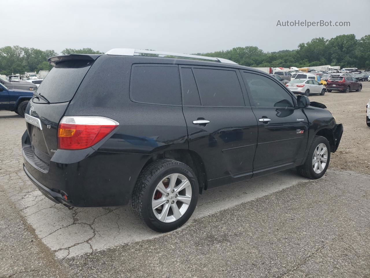 2008 Toyota Highlander Limited Black vin: JTEES42A582108476