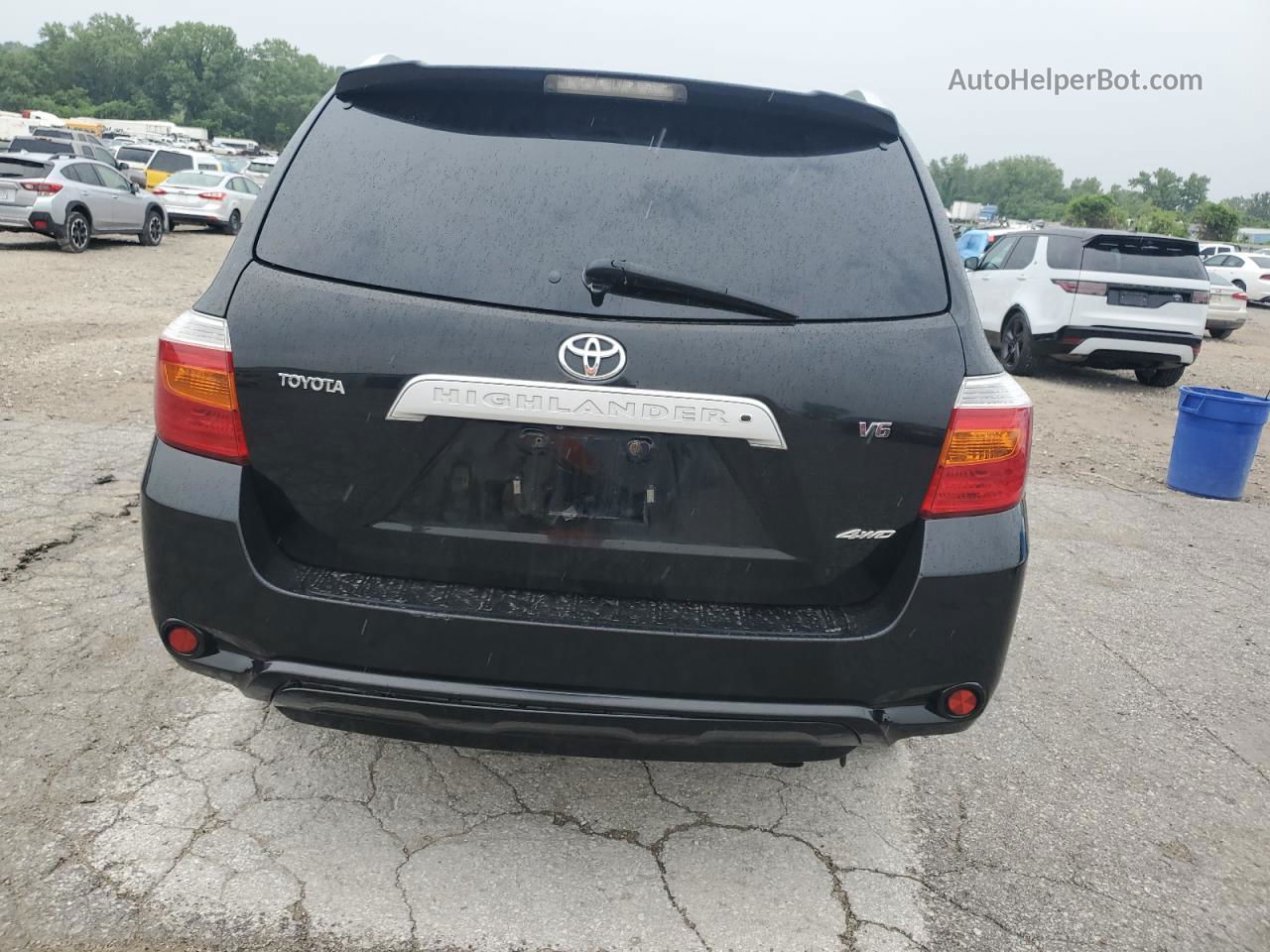 2008 Toyota Highlander Limited Black vin: JTEES42A582108476