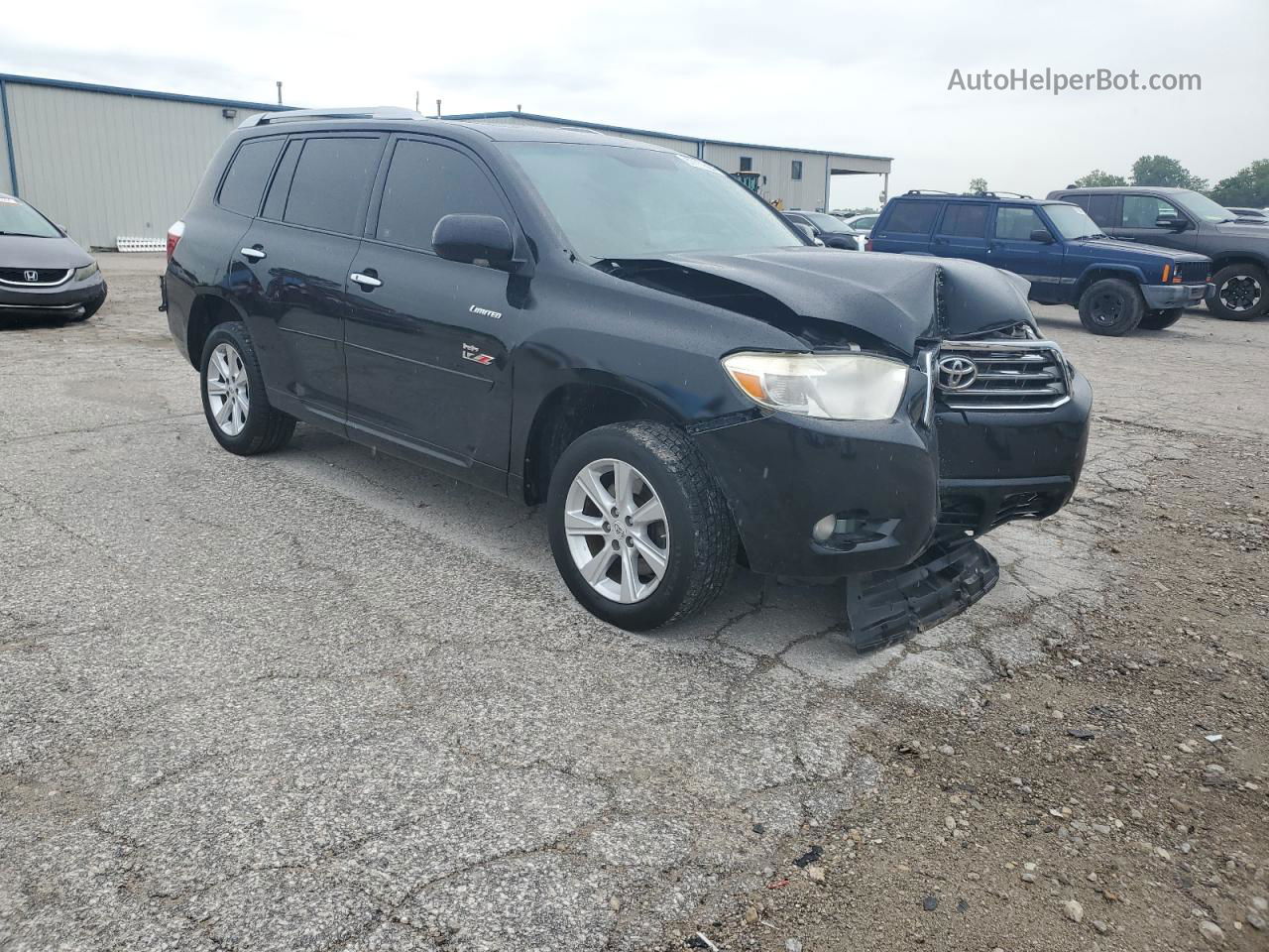 2008 Toyota Highlander Limited Black vin: JTEES42A582108476