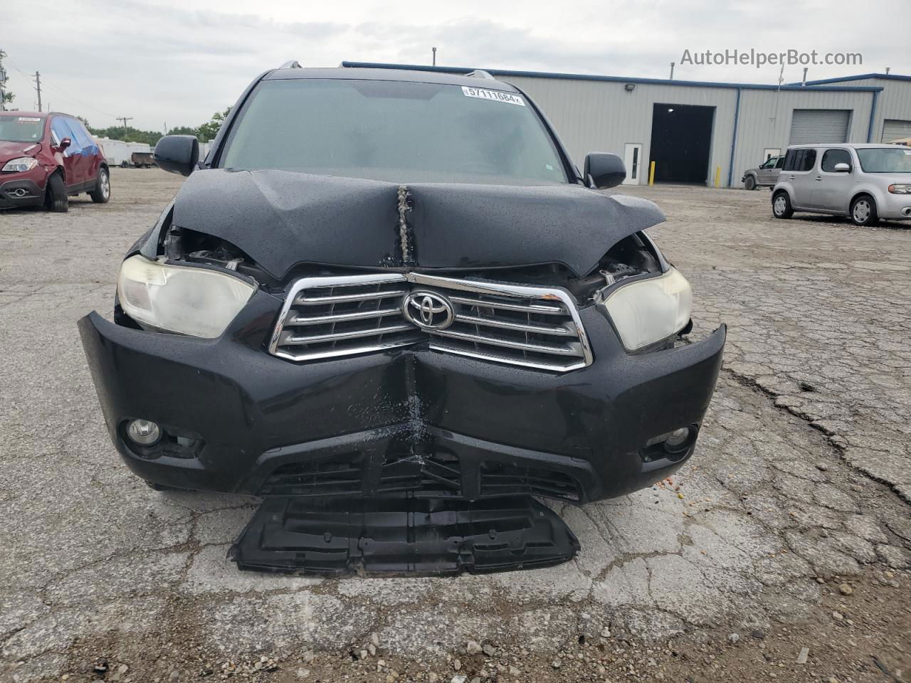 2008 Toyota Highlander Limited Black vin: JTEES42A582108476