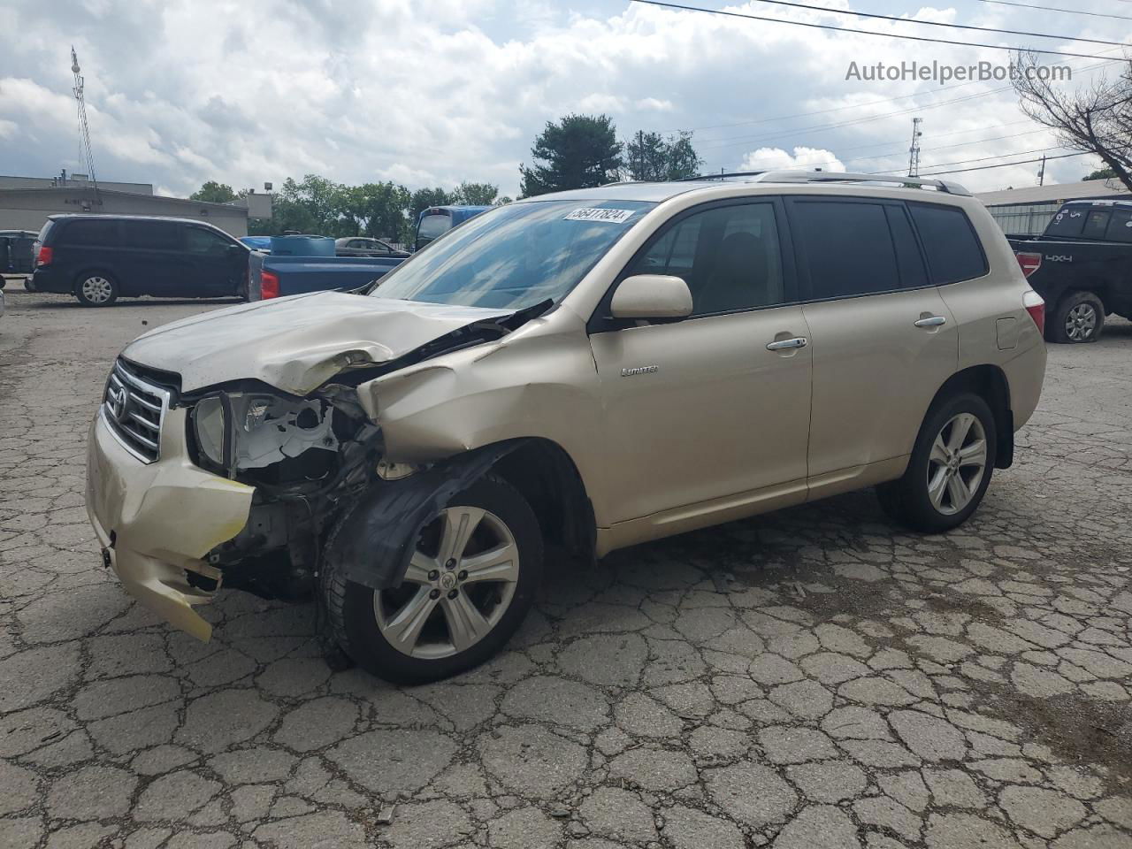 2008 Toyota Highlander Limited Gold vin: JTEES42A682032377