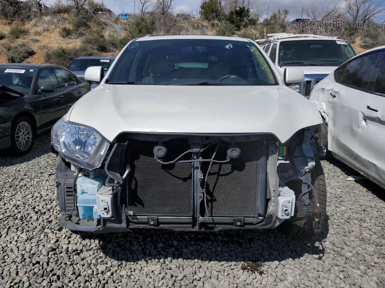 2008 Toyota Highlander Limited White vin: JTEES42A682091140