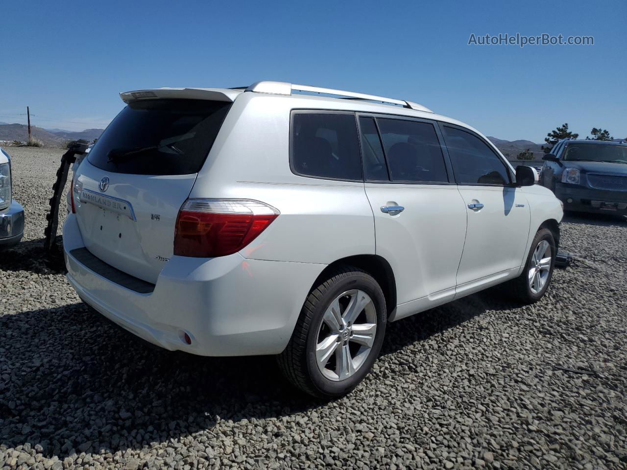 2008 Toyota Highlander Limited White vin: JTEES42A682091140