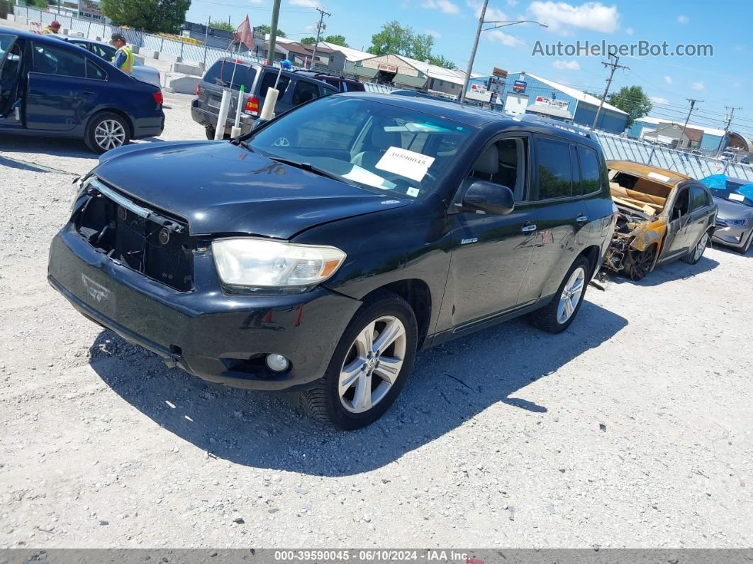 2008 Toyota Highlander Limited Black vin: JTEES42A882050170