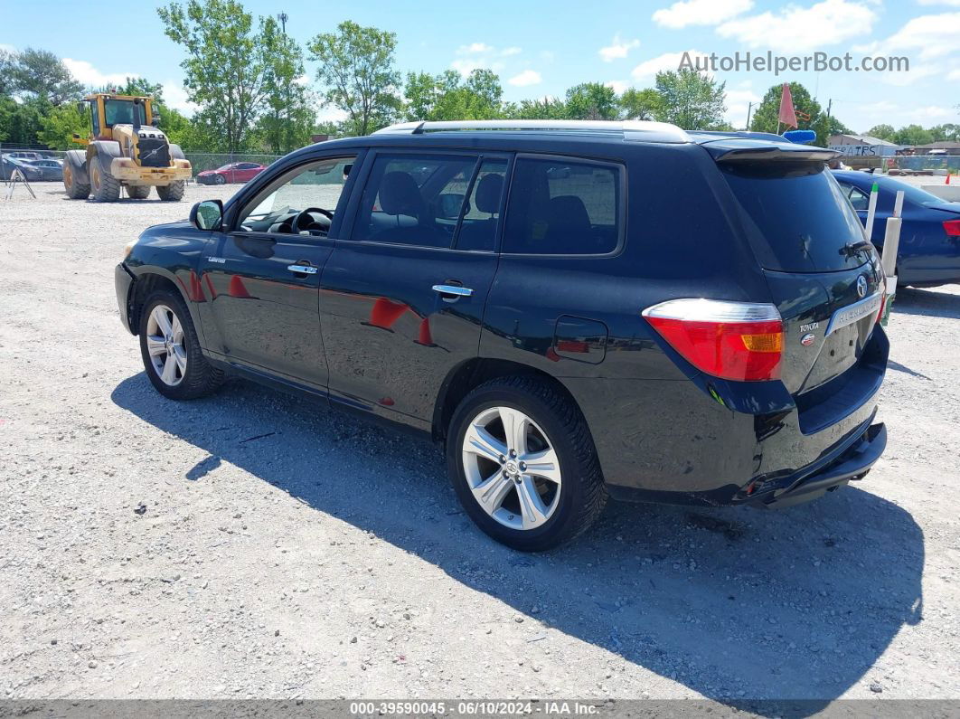 2008 Toyota Highlander Limited Black vin: JTEES42A882050170