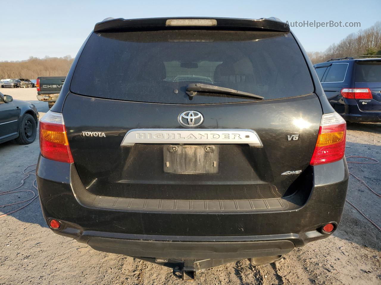 2008 Toyota Highlander Limited Черный vin: JTEES42A982012897