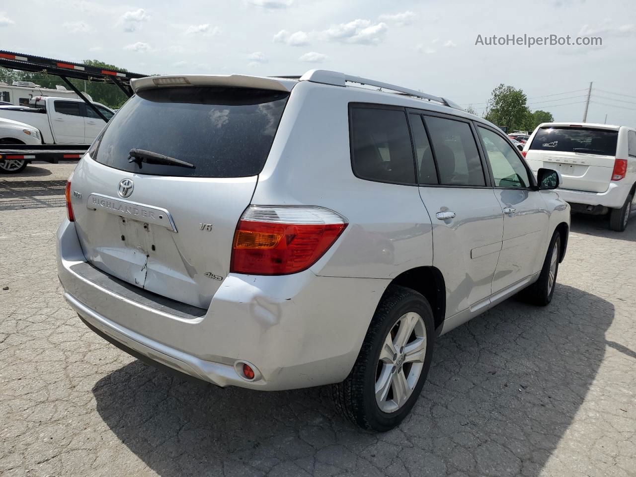 2008 Toyota Highlander Limited Silver vin: JTEES42A982073246