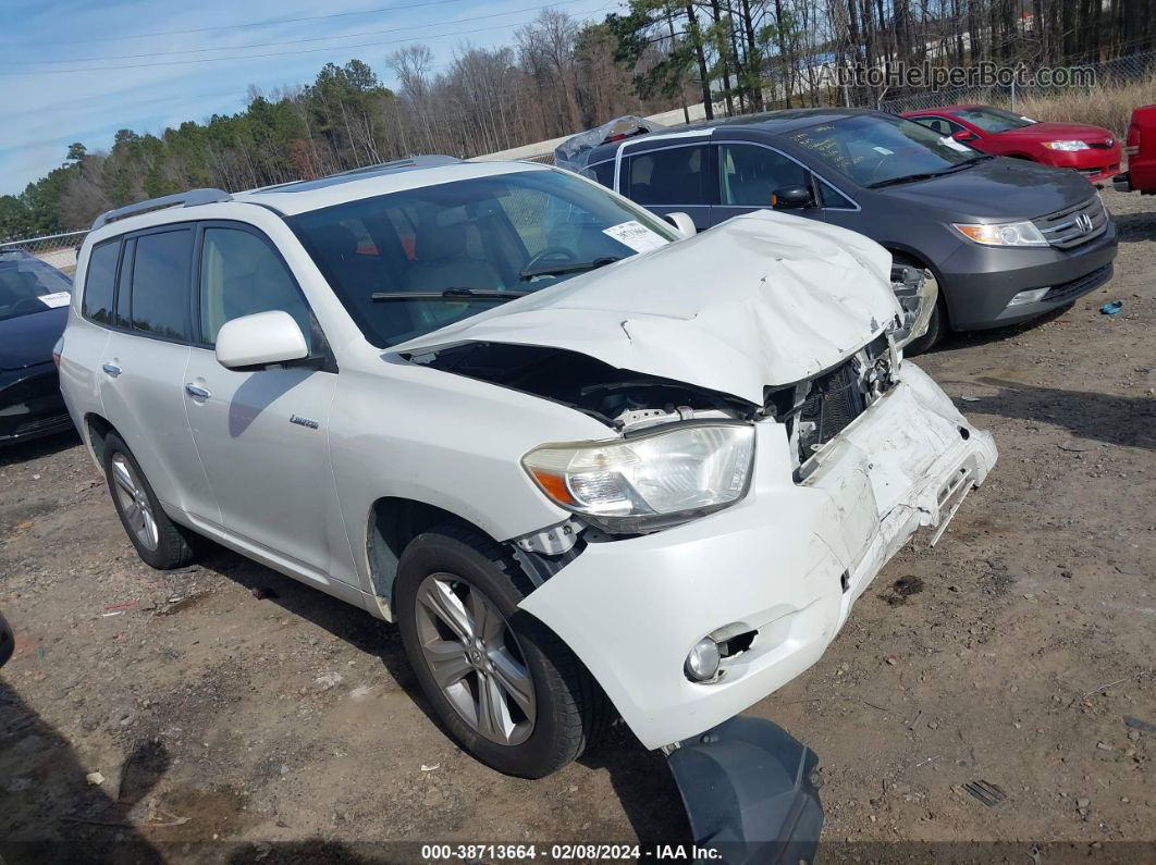 2008 Toyota Highlander Limited White vin: JTEES42A982088863