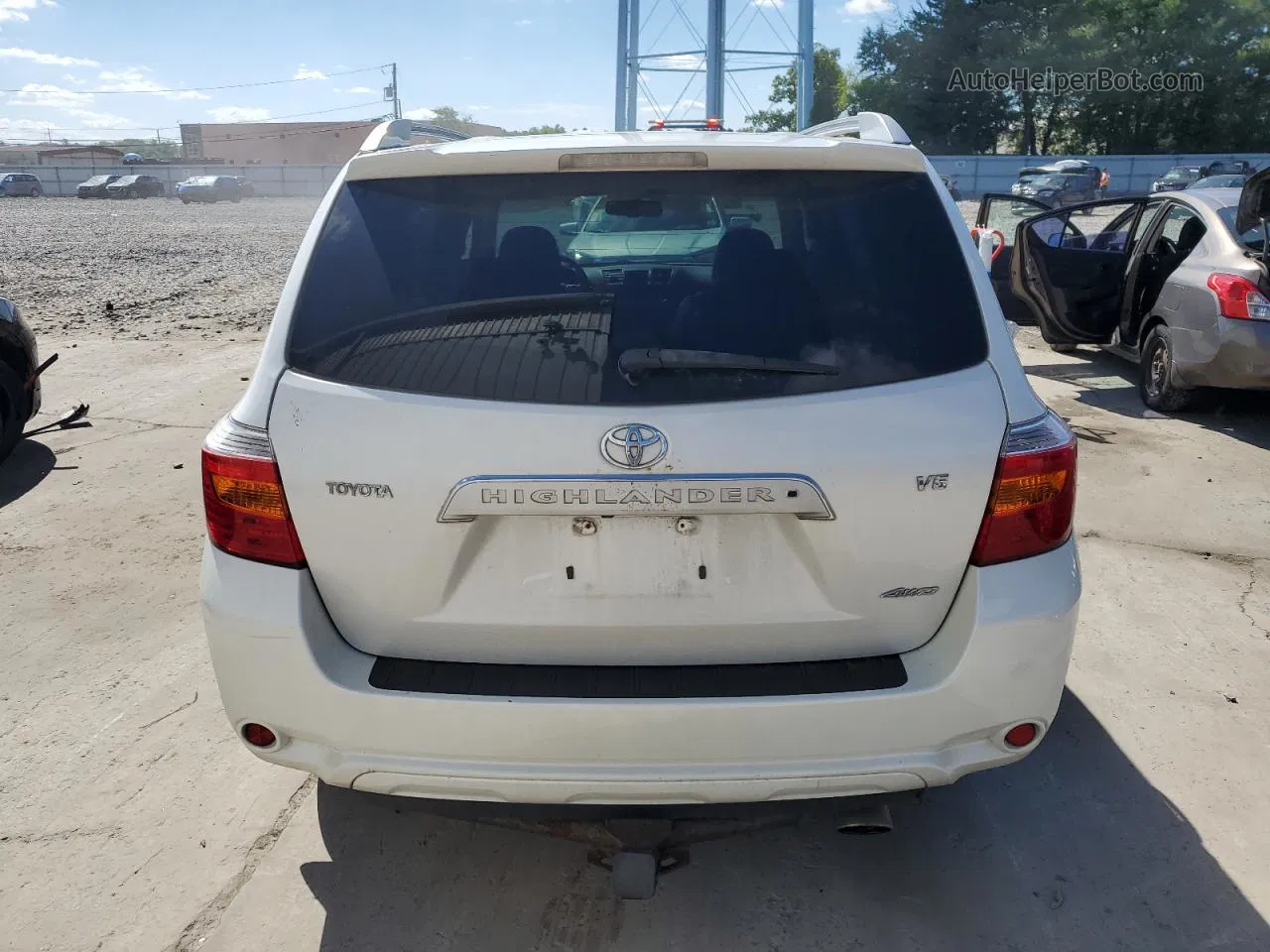 2008 Toyota Highlander Limited White vin: JTEES42AX82002850