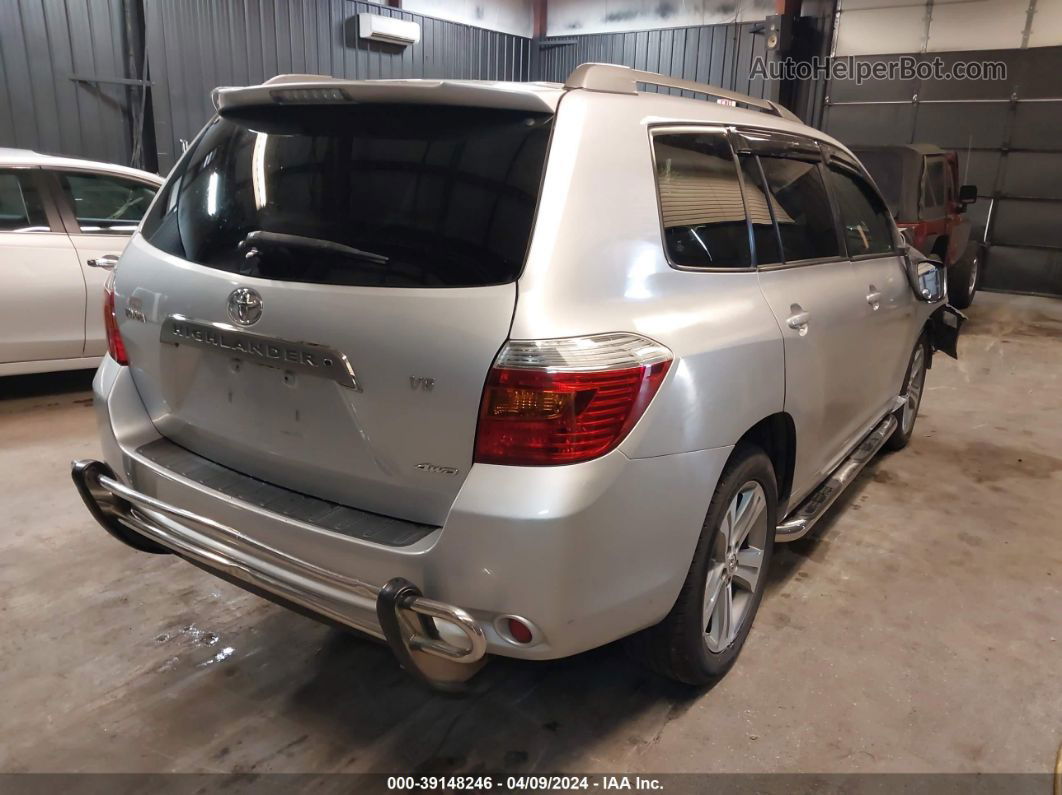 2008 Toyota Highlander Sport Silver vin: JTEES43A082012429