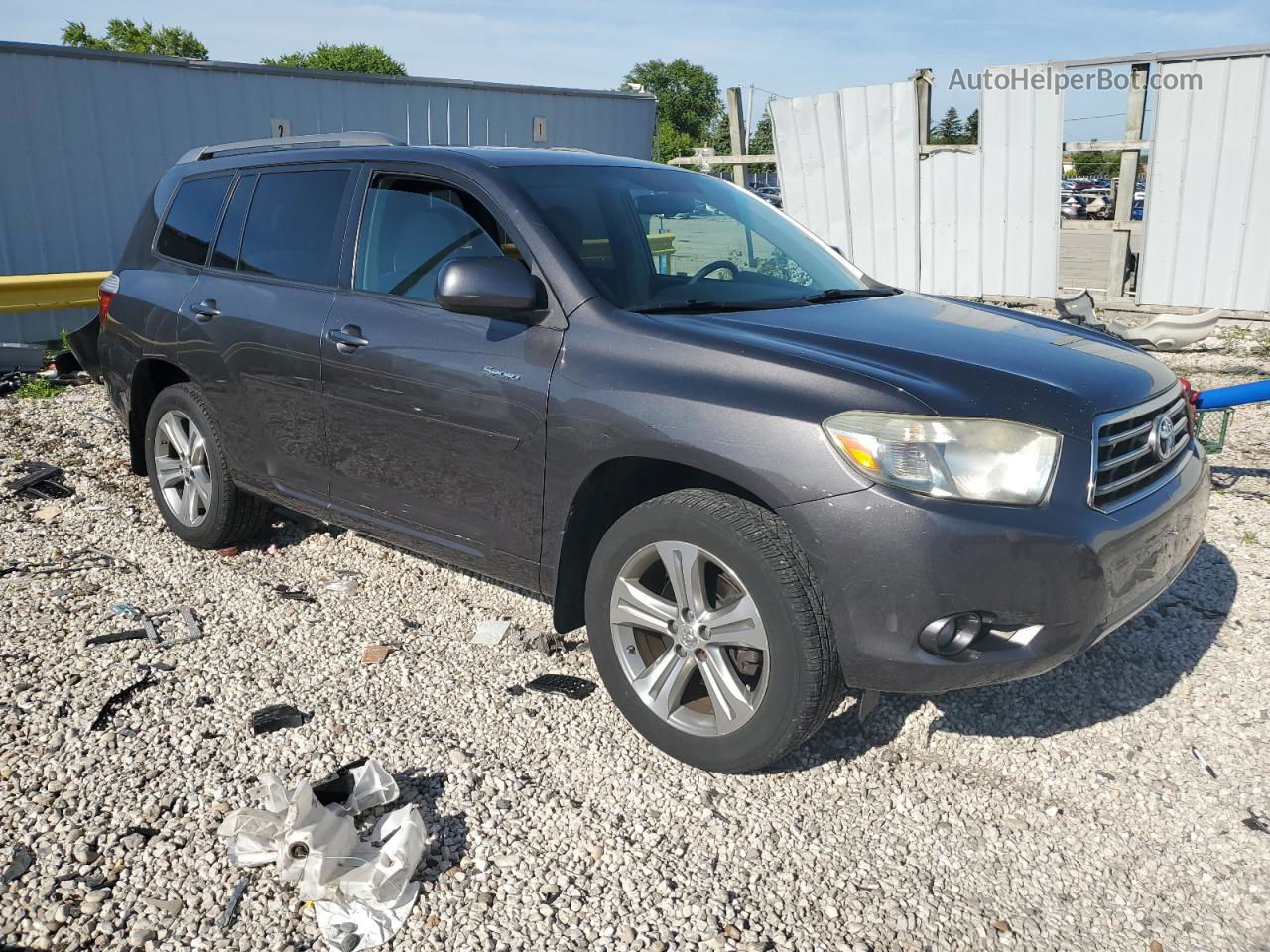 2008 Toyota Highlander Sport Gray vin: JTEES43A182089021