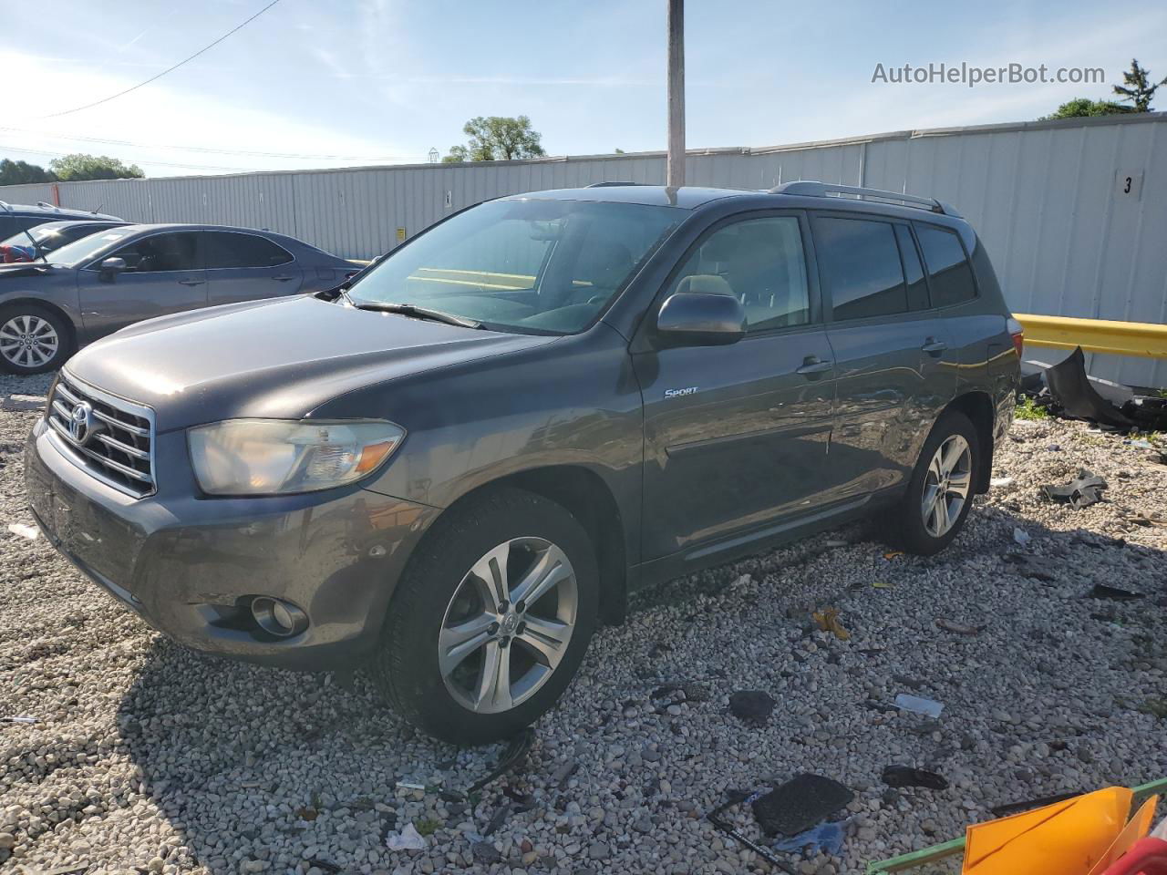 2008 Toyota Highlander Sport Gray vin: JTEES43A182089021