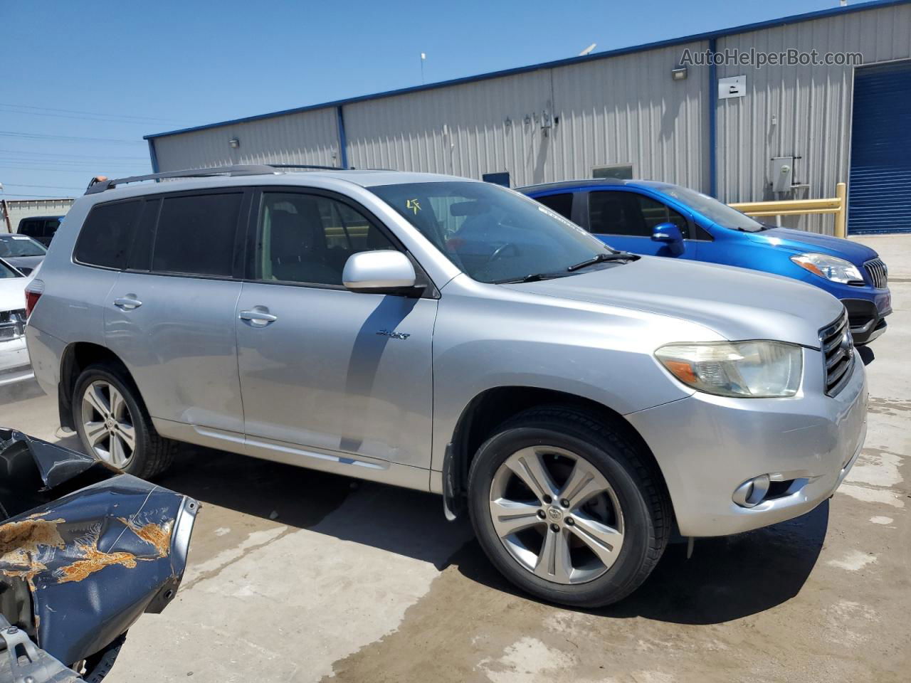 2008 Toyota Highlander Sport Серебряный vin: JTEES43A282042600