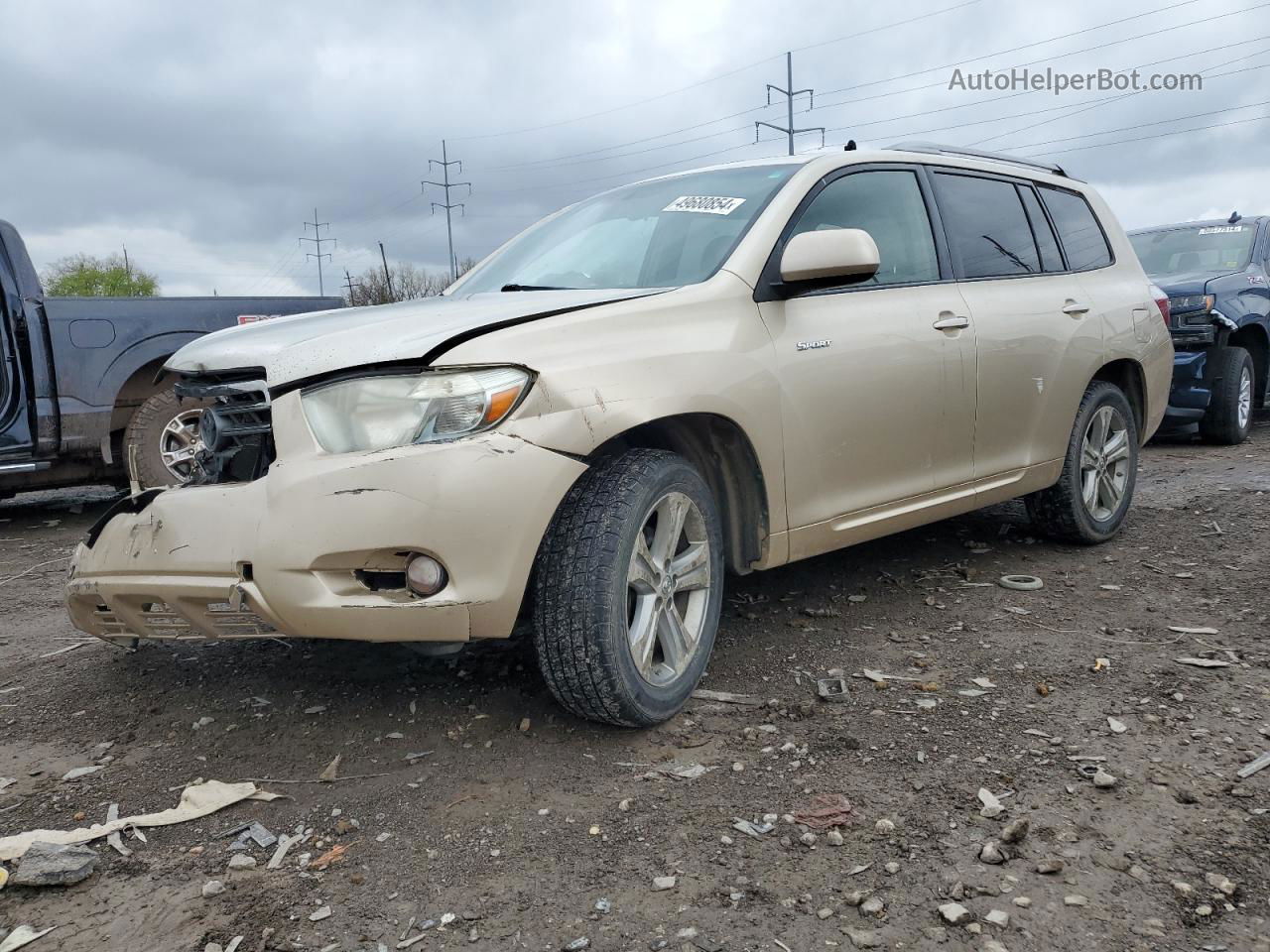 2008 Toyota Highlander Sport Gold vin: JTEES43A282079761