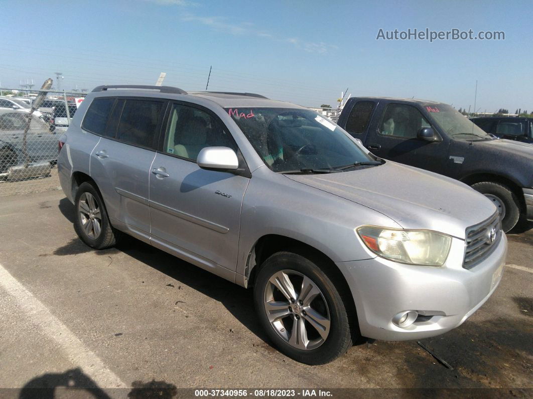 2008 Toyota Highlander Sport Silver vin: JTEES43A282106408