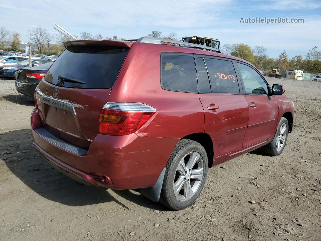 2008 Toyota Highlander Sport Red vin: JTEES43A482108063