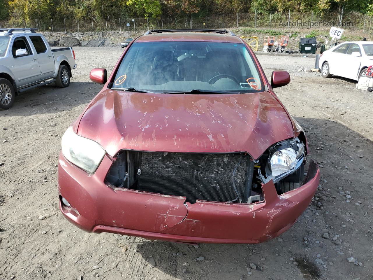 2008 Toyota Highlander Sport Red vin: JTEES43A482108063