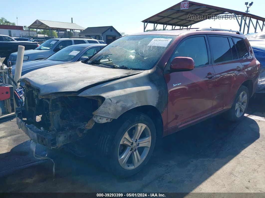 2008 Toyota Highlander Sport Red vin: JTEES43A582061447