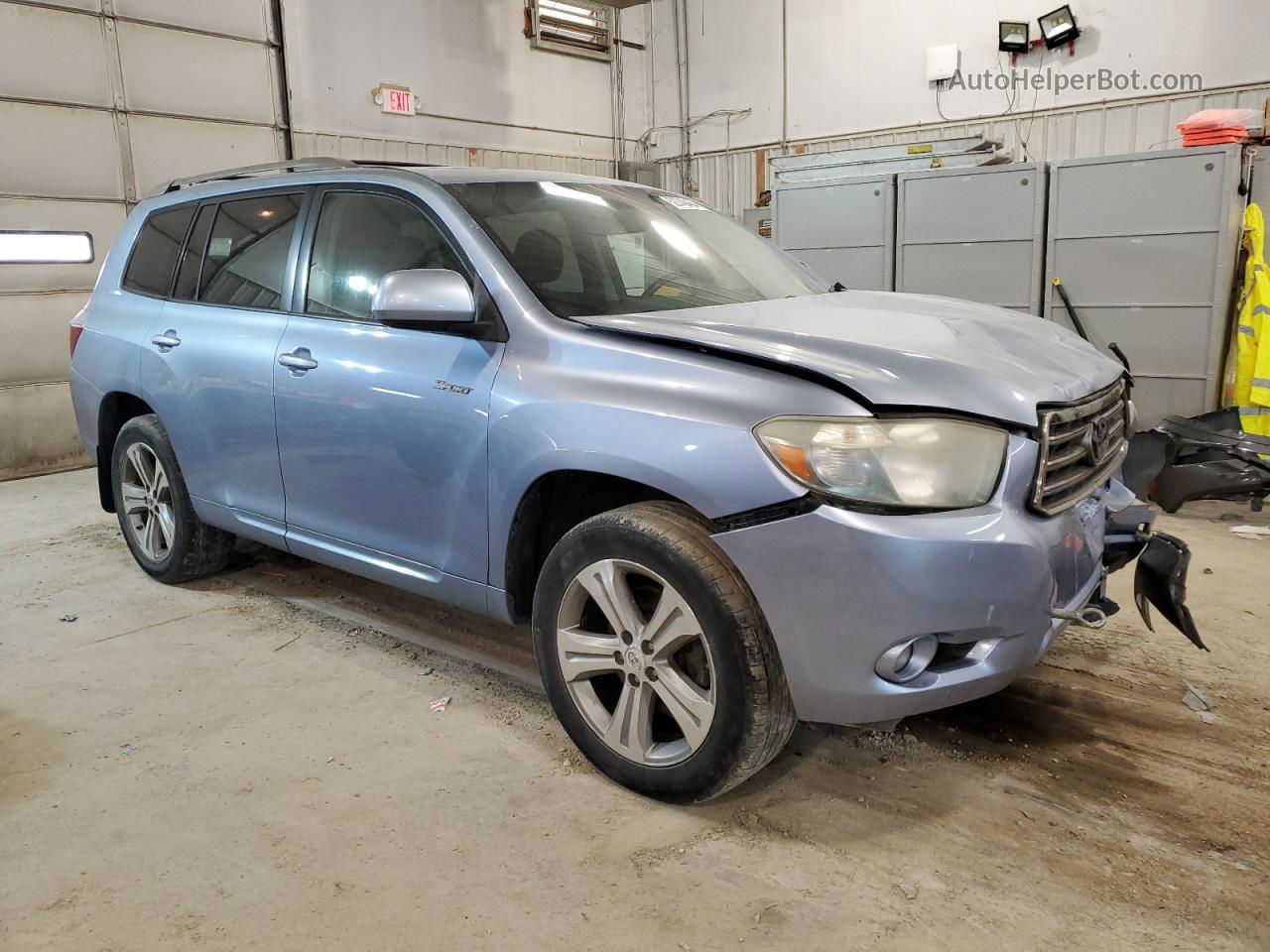 2008 Toyota Highlander Sport Blue vin: JTEES43A682044110