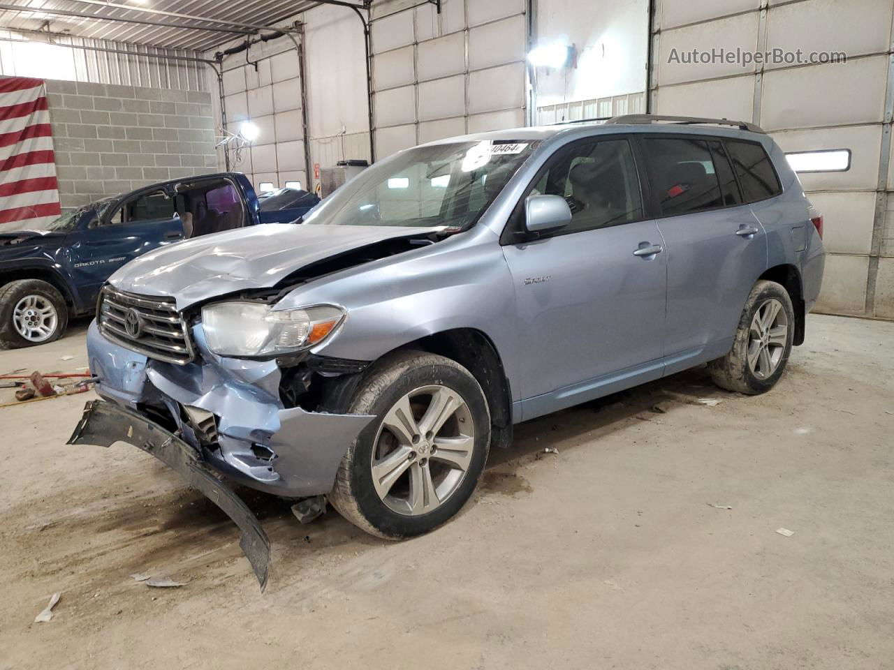 2008 Toyota Highlander Sport Blue vin: JTEES43A682044110