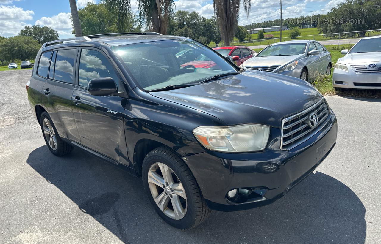 2008 Toyota Highlander Sport Black vin: JTEES43A882034730