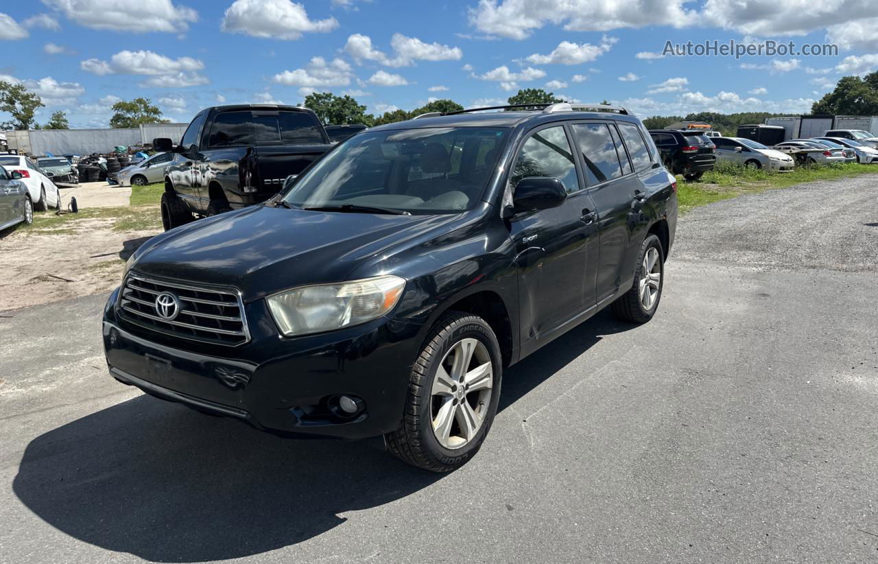 2008 Toyota Highlander Sport Black vin: JTEES43A882034730