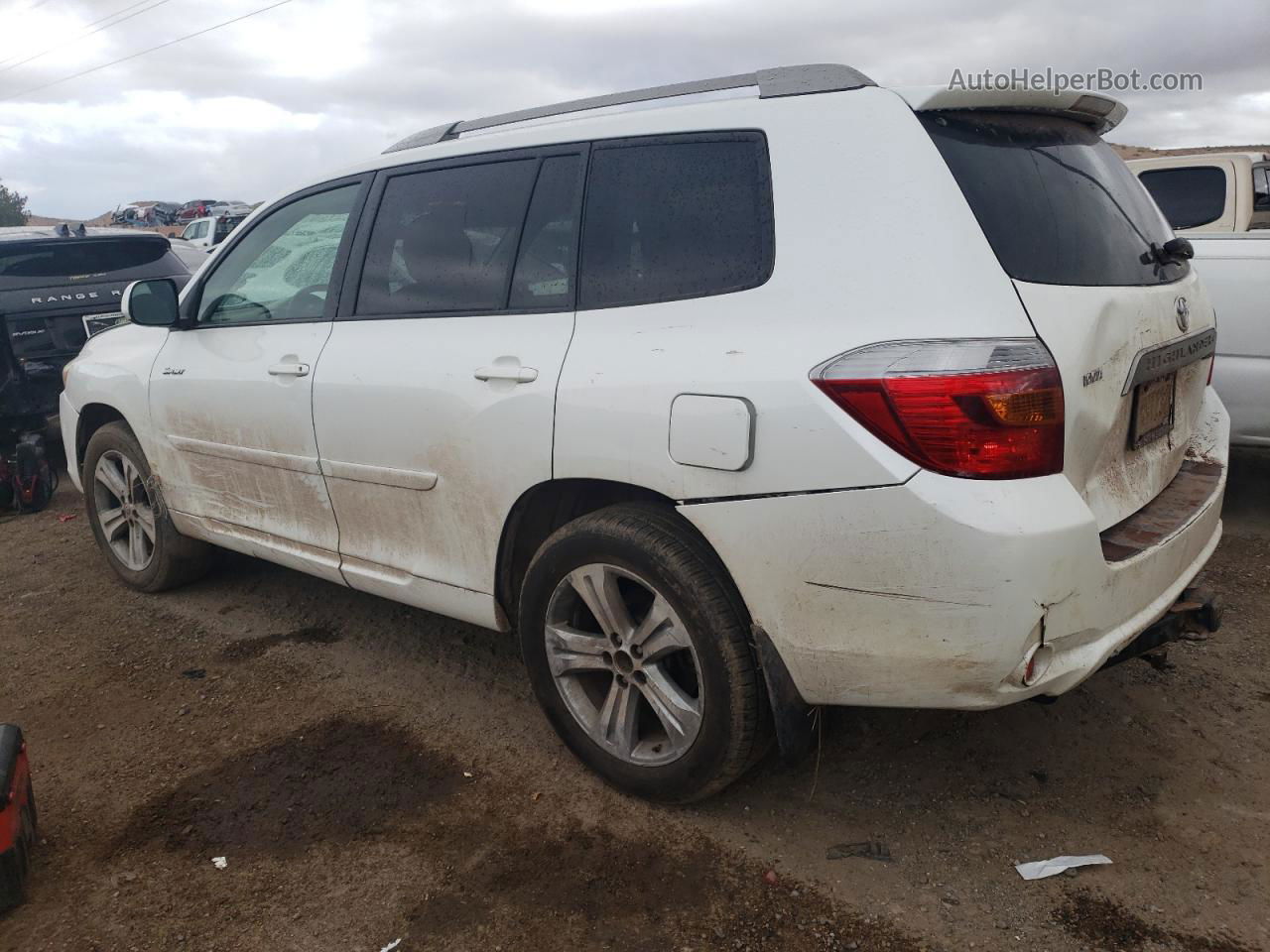 2008 Toyota Highlander Sport White vin: JTEES43A882095088