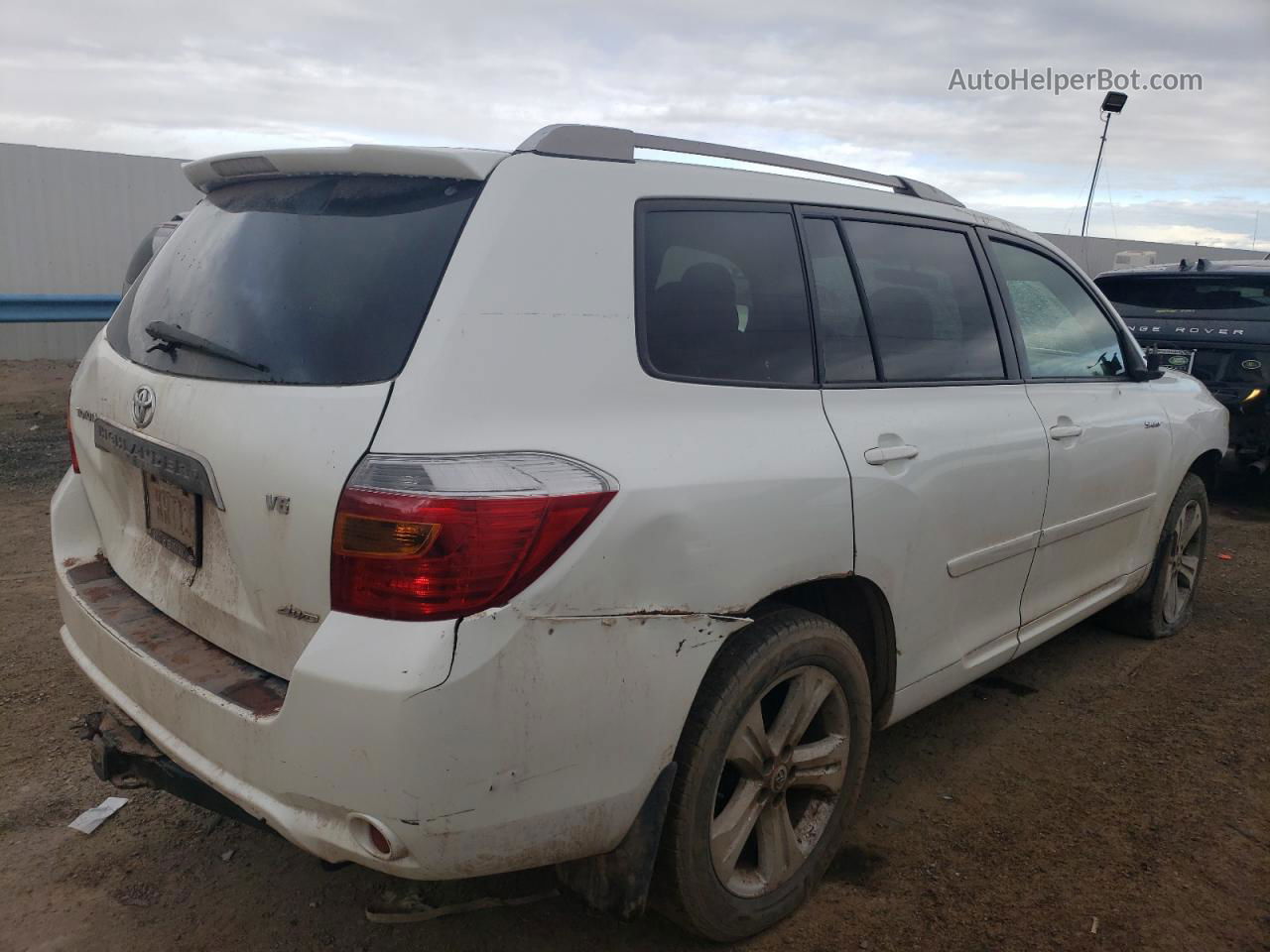 2008 Toyota Highlander Sport White vin: JTEES43A882095088