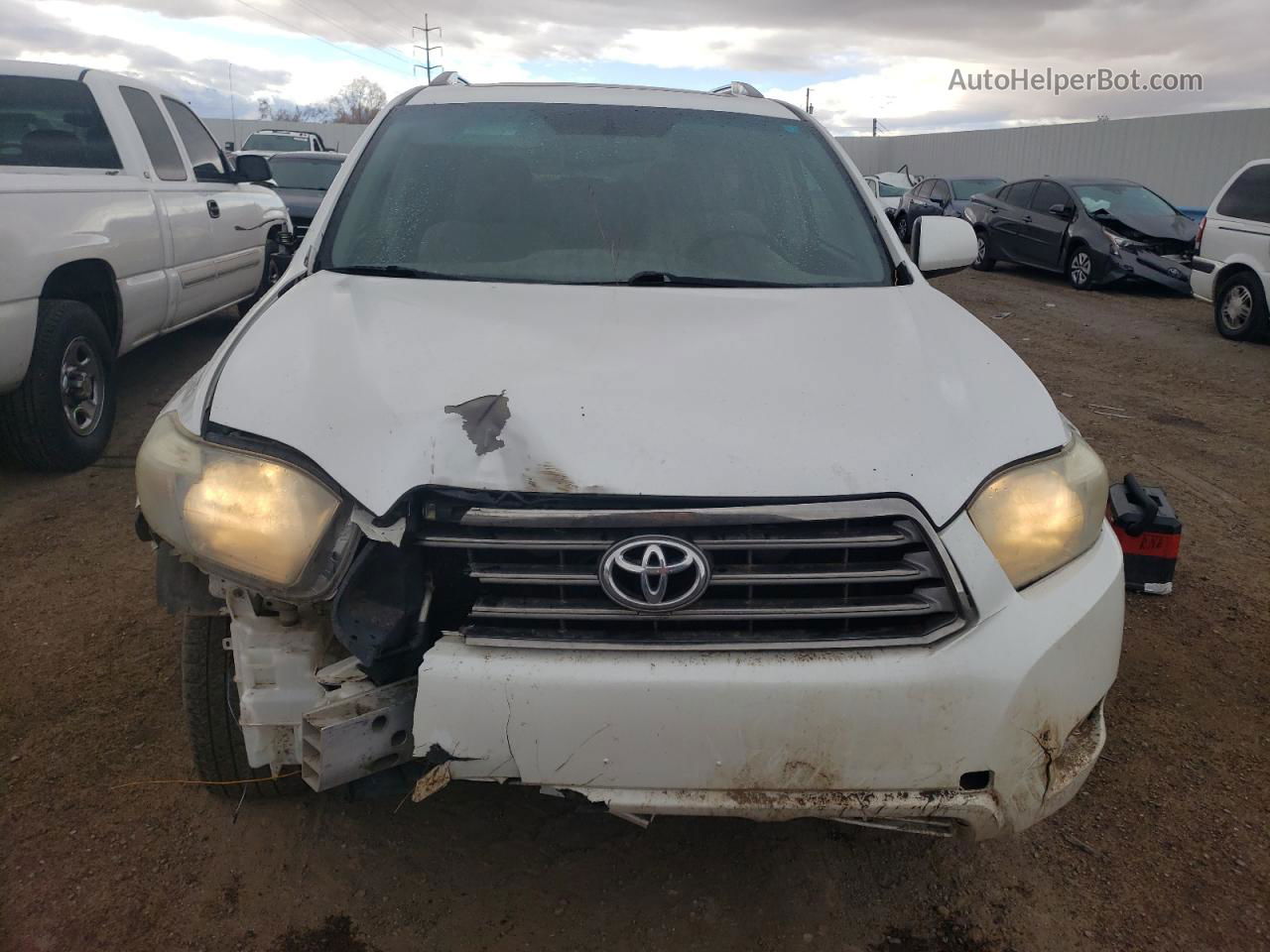 2008 Toyota Highlander Sport White vin: JTEES43A882095088