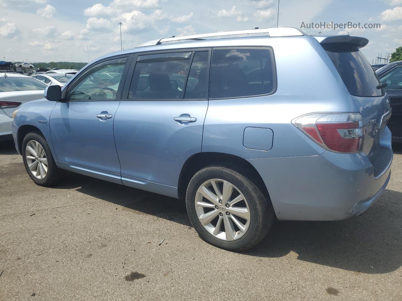 2008 Toyota Highlander Hybrid Blue vin: JTEEW41A182004914