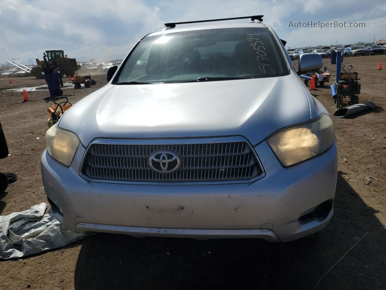 2008 Toyota Highlander Hybrid Серебряный vin: JTEEW41A382012397