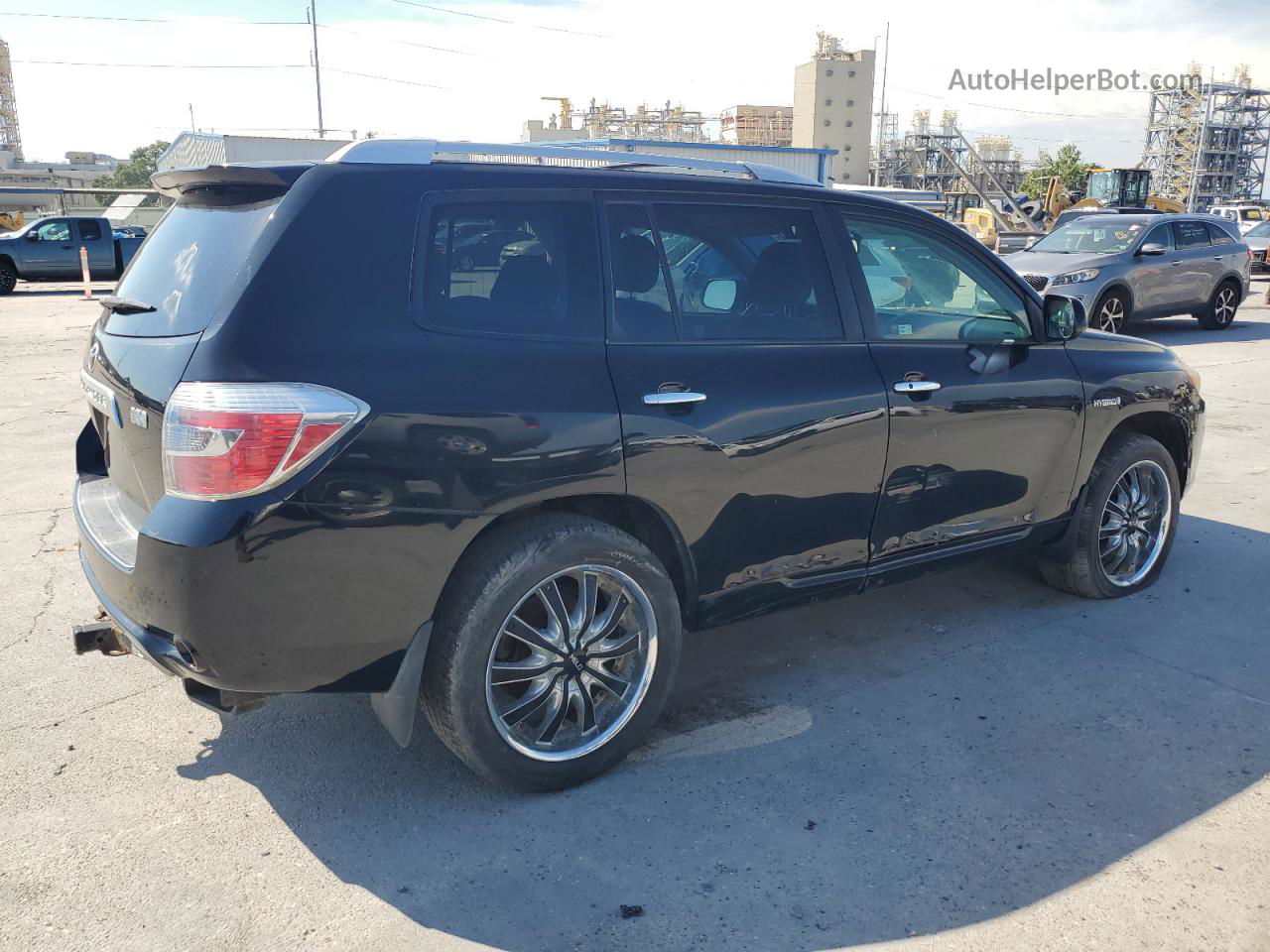 2008 Toyota Highlander Hybrid Black vin: JTEEW41A582017052