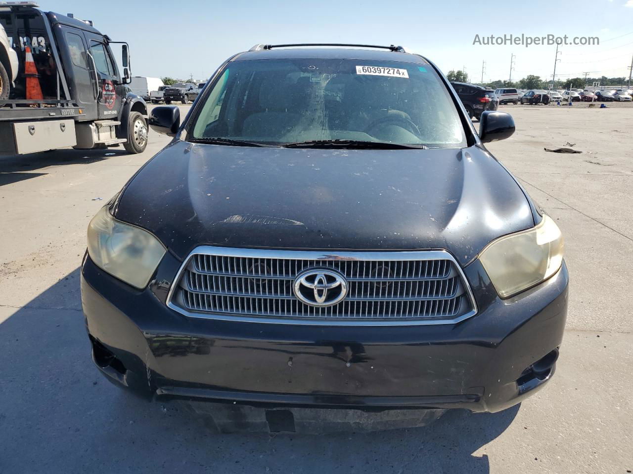 2008 Toyota Highlander Hybrid Black vin: JTEEW41A582017052