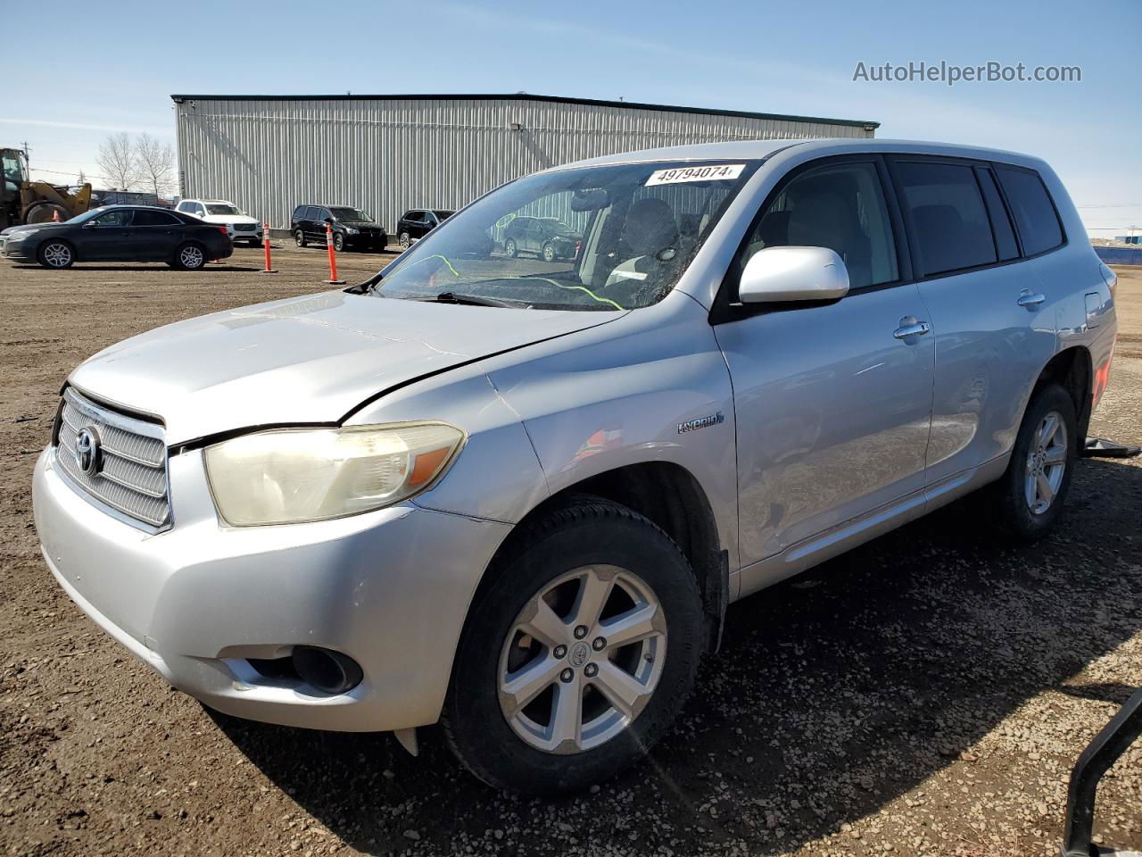 2008 Toyota Highlander Hybrid Серебряный vin: JTEEW41A882013531