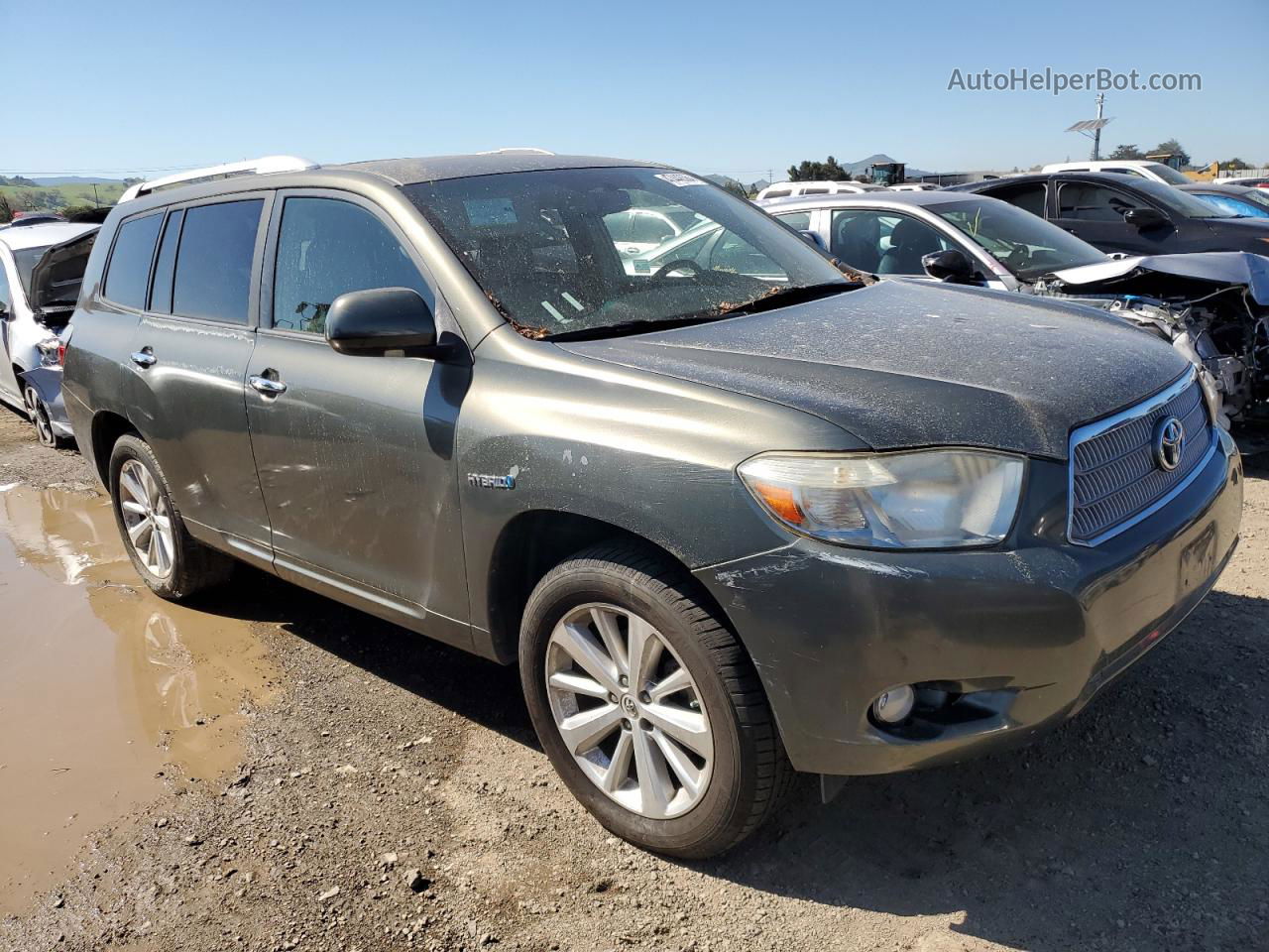 2008 Toyota Highlander Hybrid Limited Charcoal vin: JTEEW44A182018601