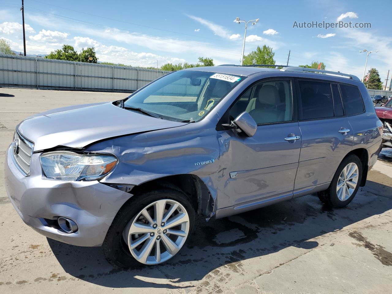 2008 Toyota Highlander Hybrid Limited Gray vin: JTEEW44A382004781