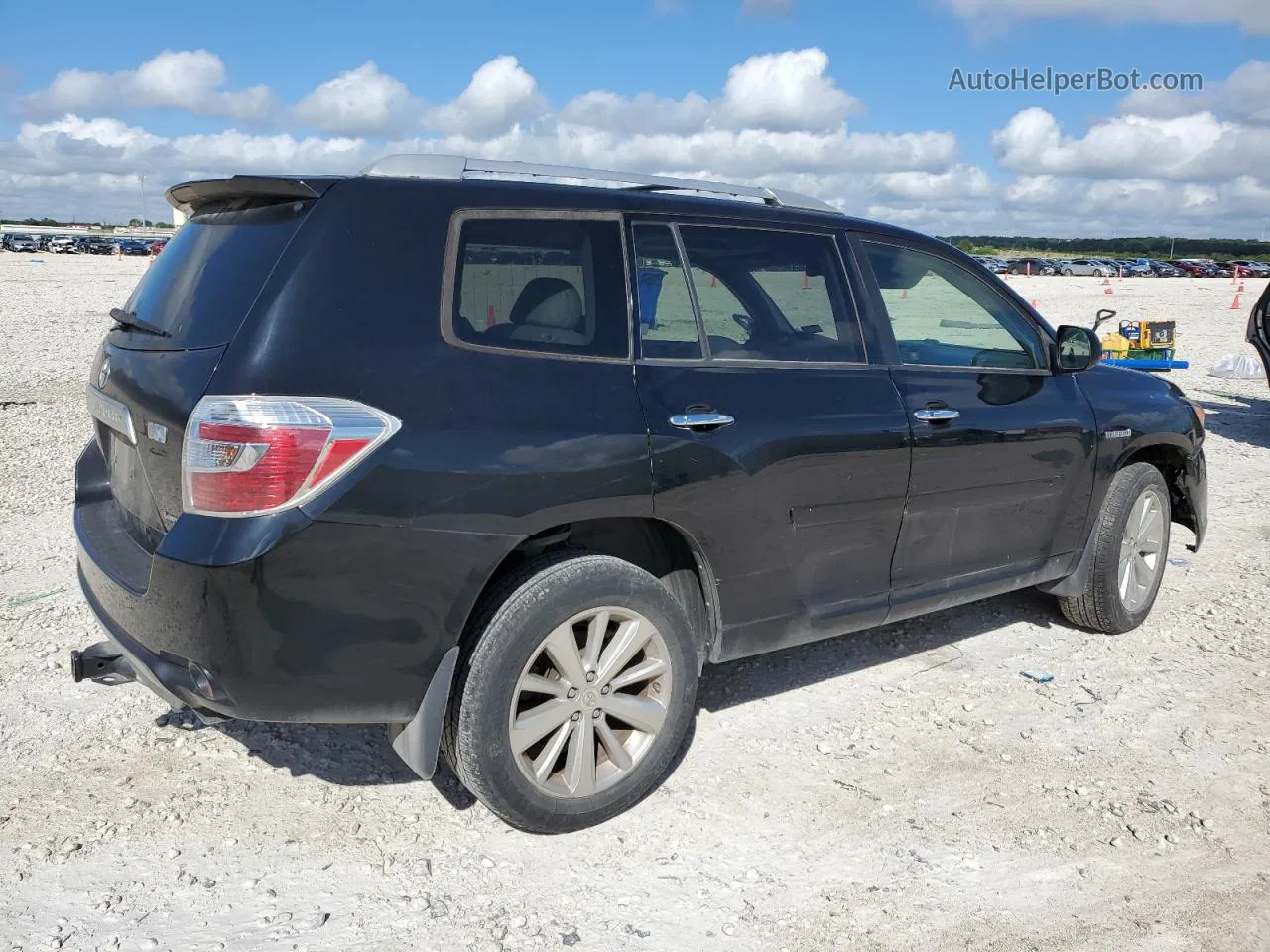 2008 Toyota Highlander Hybrid Limited Black vin: JTEEW44A482003929