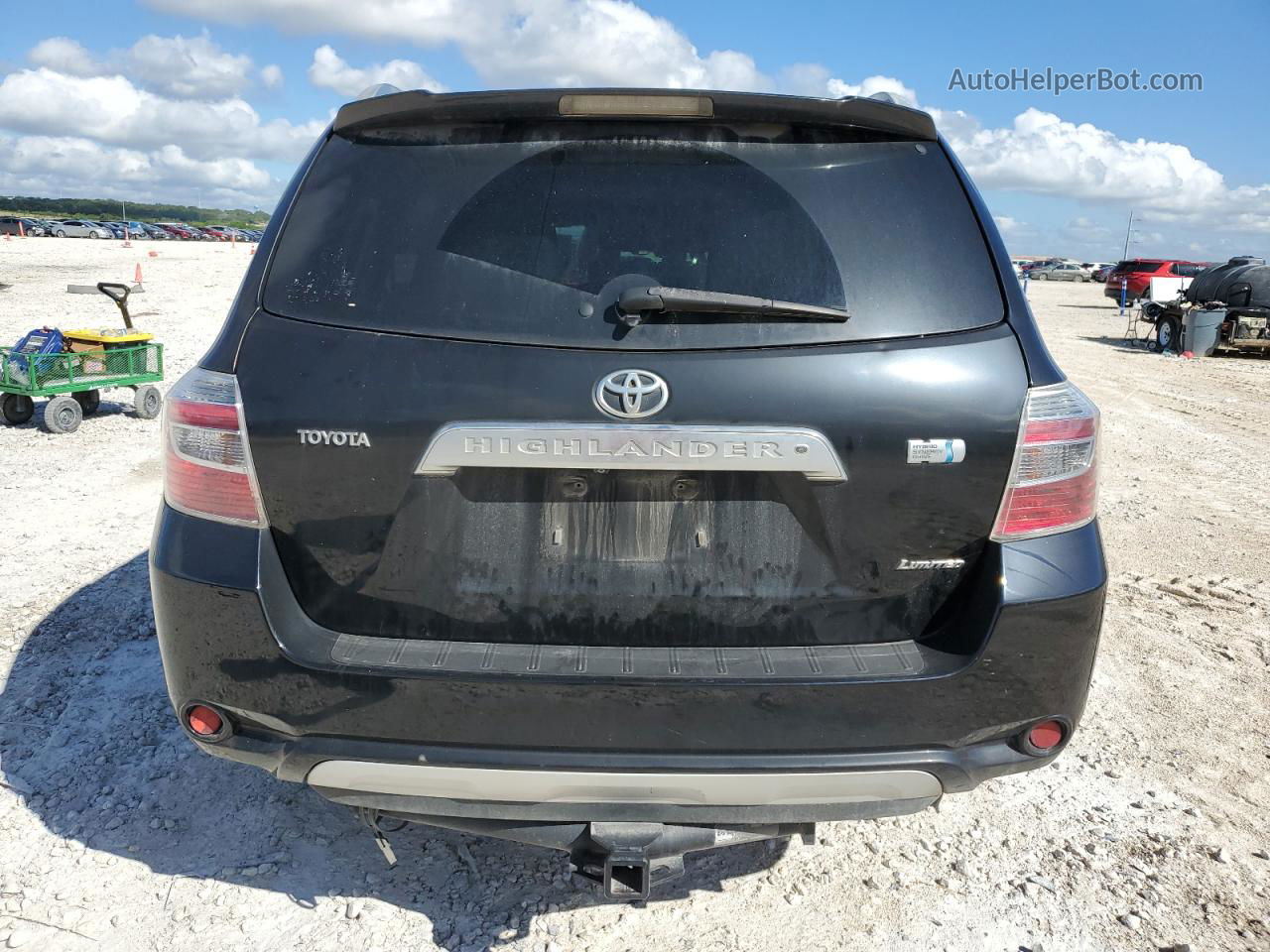 2008 Toyota Highlander Hybrid Limited Black vin: JTEEW44A482003929