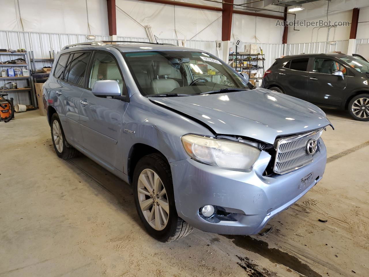 2008 Toyota Highlander Hybrid Limited Blue vin: JTEEW44AX82000629