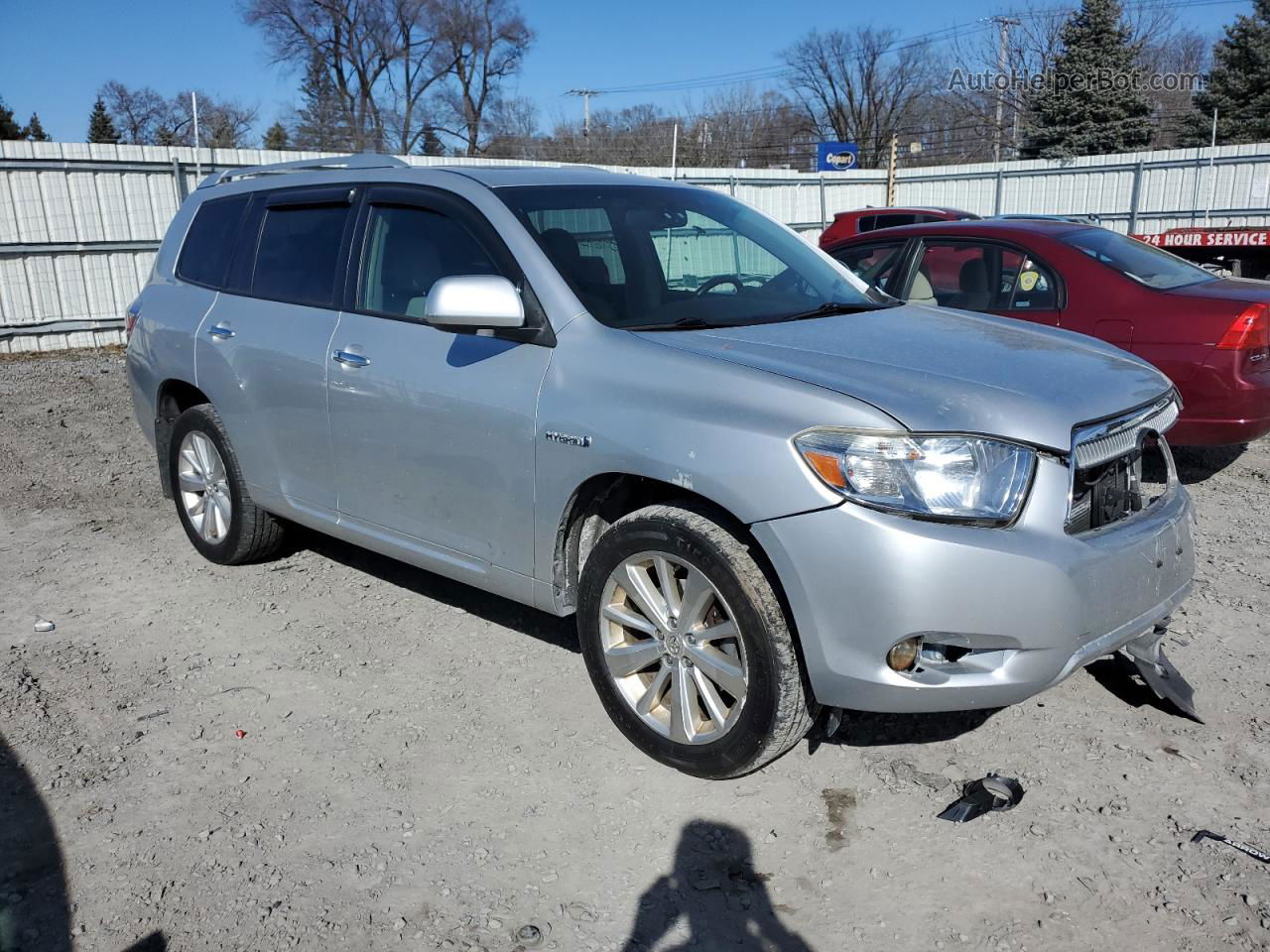 2008 Toyota Highlander Hybrid Limited Silver vin: JTEEW44AX82003661