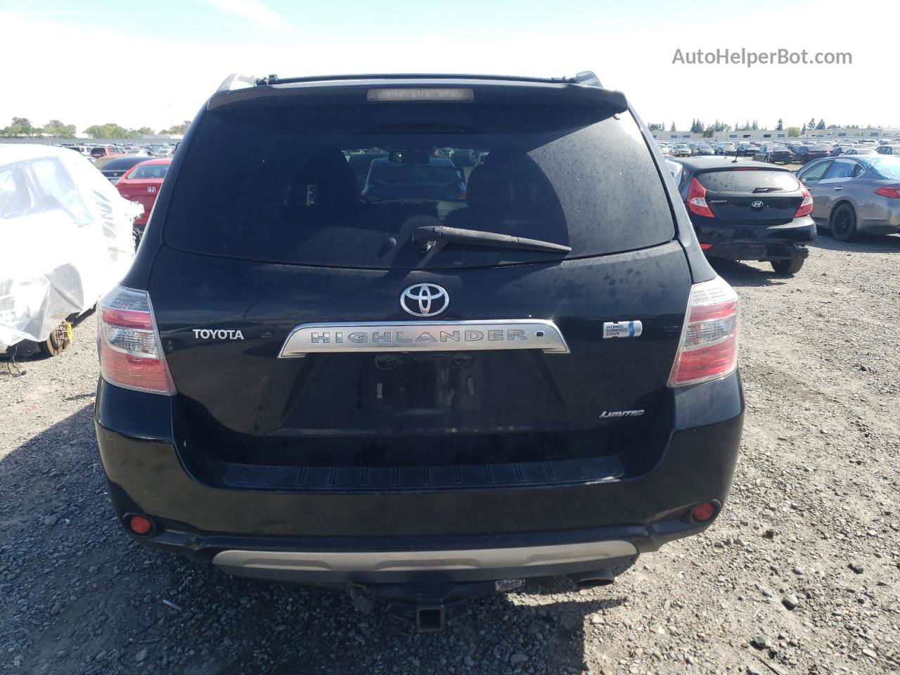 2008 Toyota Highlander Hybrid Limited Black vin: JTEEW44AX82016264