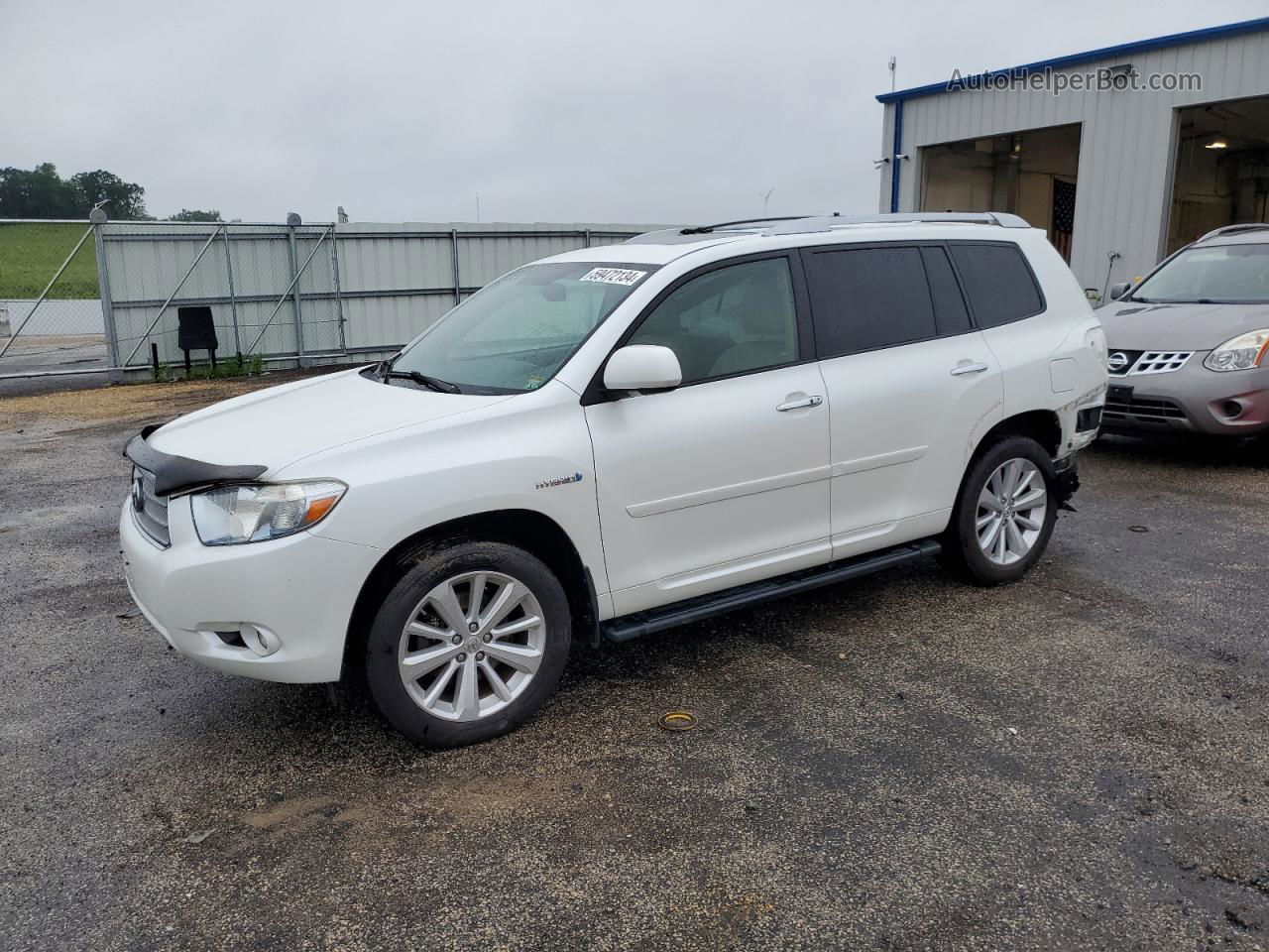 2009 Toyota Highlander Hybrid Limited White vin: JTEEW44AX92029517