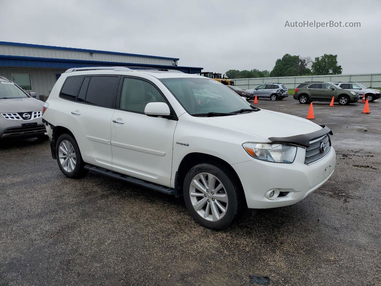 2009 Toyota Highlander Hybrid Limited White vin: JTEEW44AX92029517