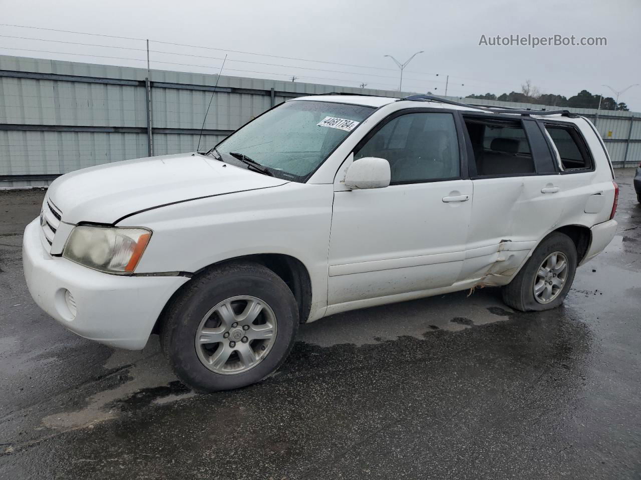 2002 Toyota Highlander  White vin: JTEGD21A520029434