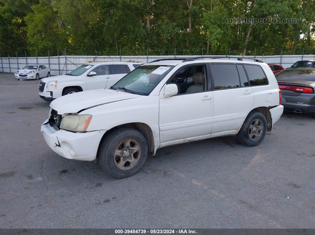 2002 Toyota Highlander   White vin: JTEGD21A520037579