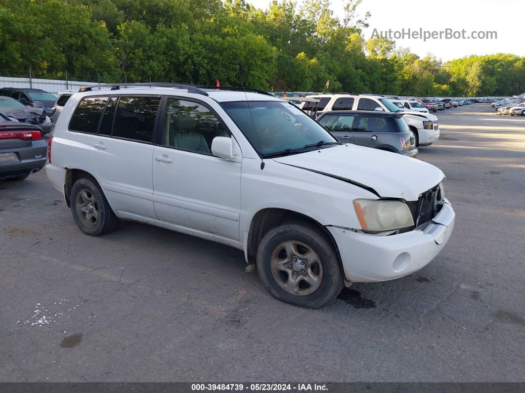 2002 Toyota Highlander   Белый vin: JTEGD21A520037579