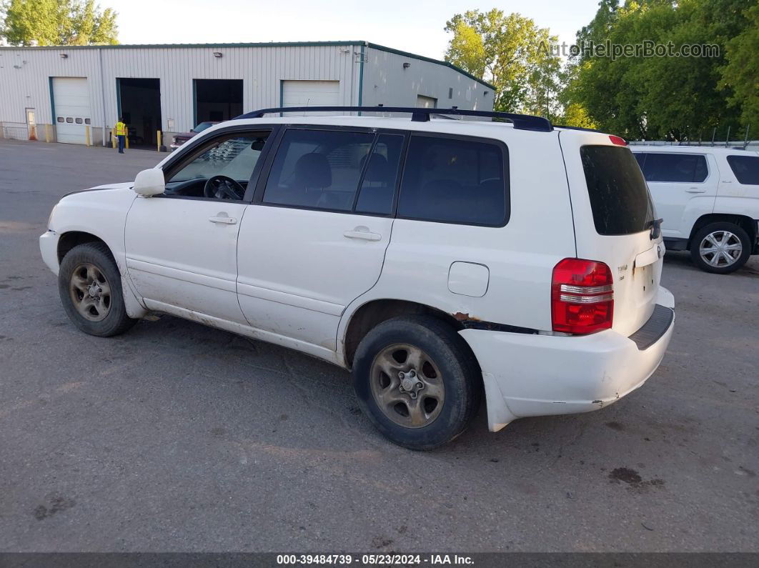 2002 Toyota Highlander   White vin: JTEGD21A520037579